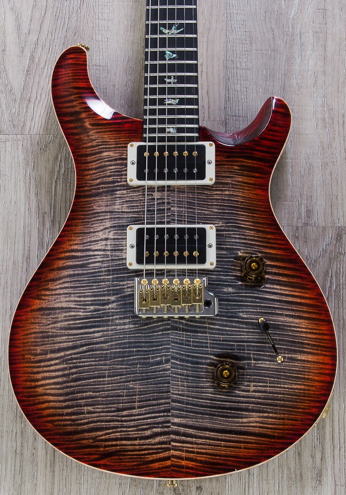 PRS Paul Reed Smith Custom 24 Artist Package Guitar, Cherry Charcoal Burst,  Pattern Thin Neck - 240310