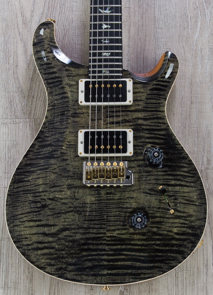 2017 PRS Paul Reed Smith Custom 24 Artist Package Guitar, Obsidian, Pattern  Thin Flame Maple Neck, Ebony Fretboard - 239678