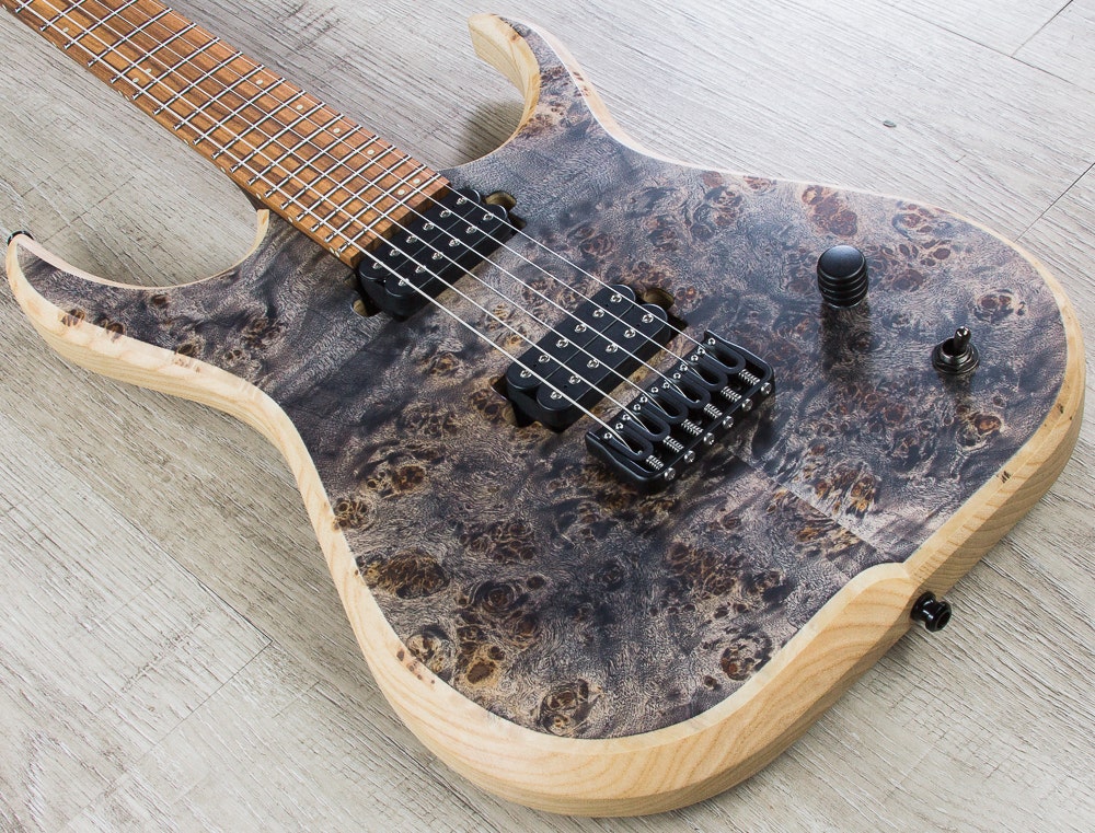 【内祝い】 6 Raptor Skervesen Guitar, Standard Top, Maple Burl Poplar クラブ