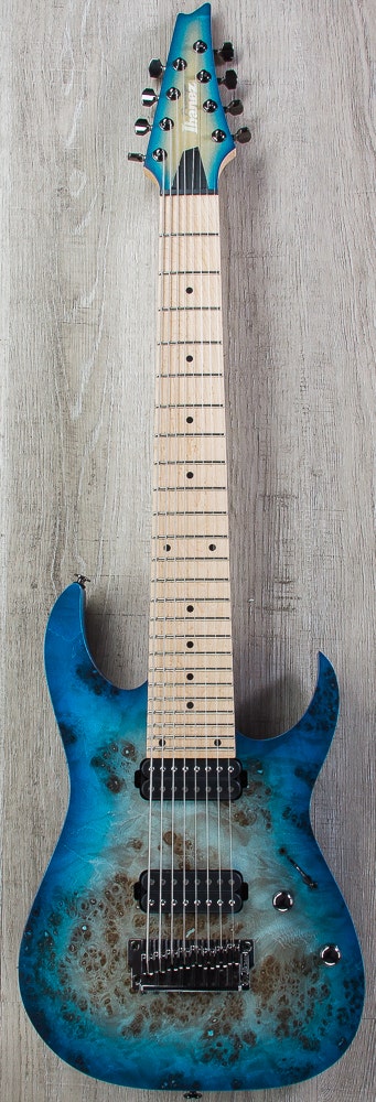 Ibanez Prestige RG852MPB 8-String Guitar, Ghost Fleet Blue Burst, Birdseye  Maple Fretboard, DiMarzio Pickups