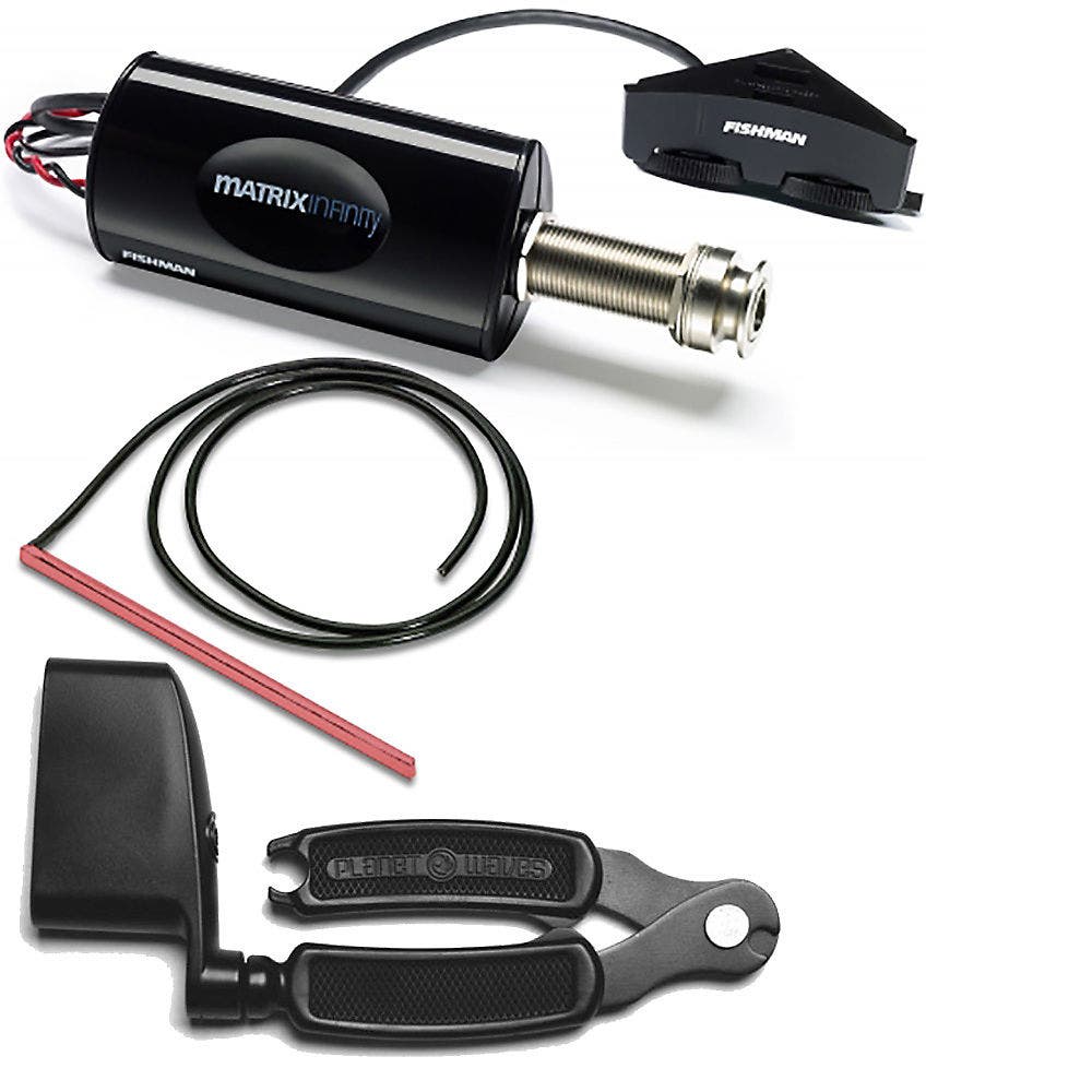Fishman Matrix Infinity Narrow Guitar Pickup with Planet Wave DP0002B Pro Winder