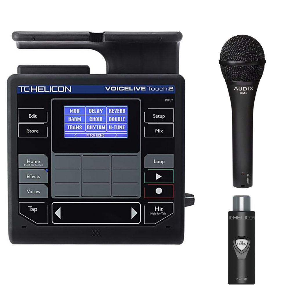 TC Helicon VoiceLive Touch 2 Effects Processor with MCA100 Adapter and  Audix OM2 Microphone