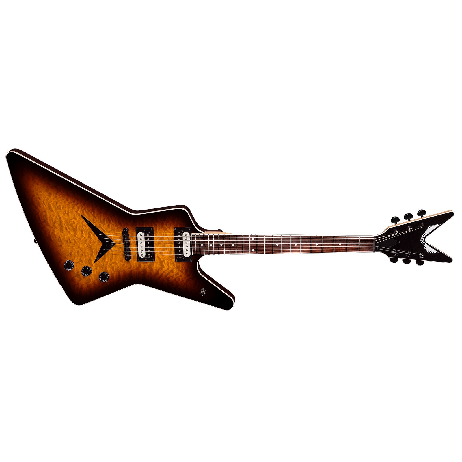 Dean ZX QM TBZ ZX Quilt Maple Guitar, Indian Rosewood Fretboard, Trans  Brazilia