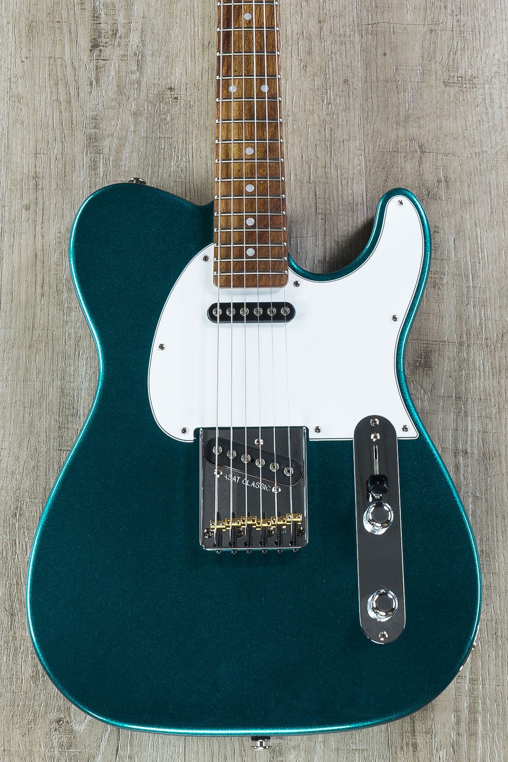 G L USA Fullerton Standard ASAT Classic Guitar Emerald Blue Caribbean Rosewood Fretboard Modern Classic Neck
