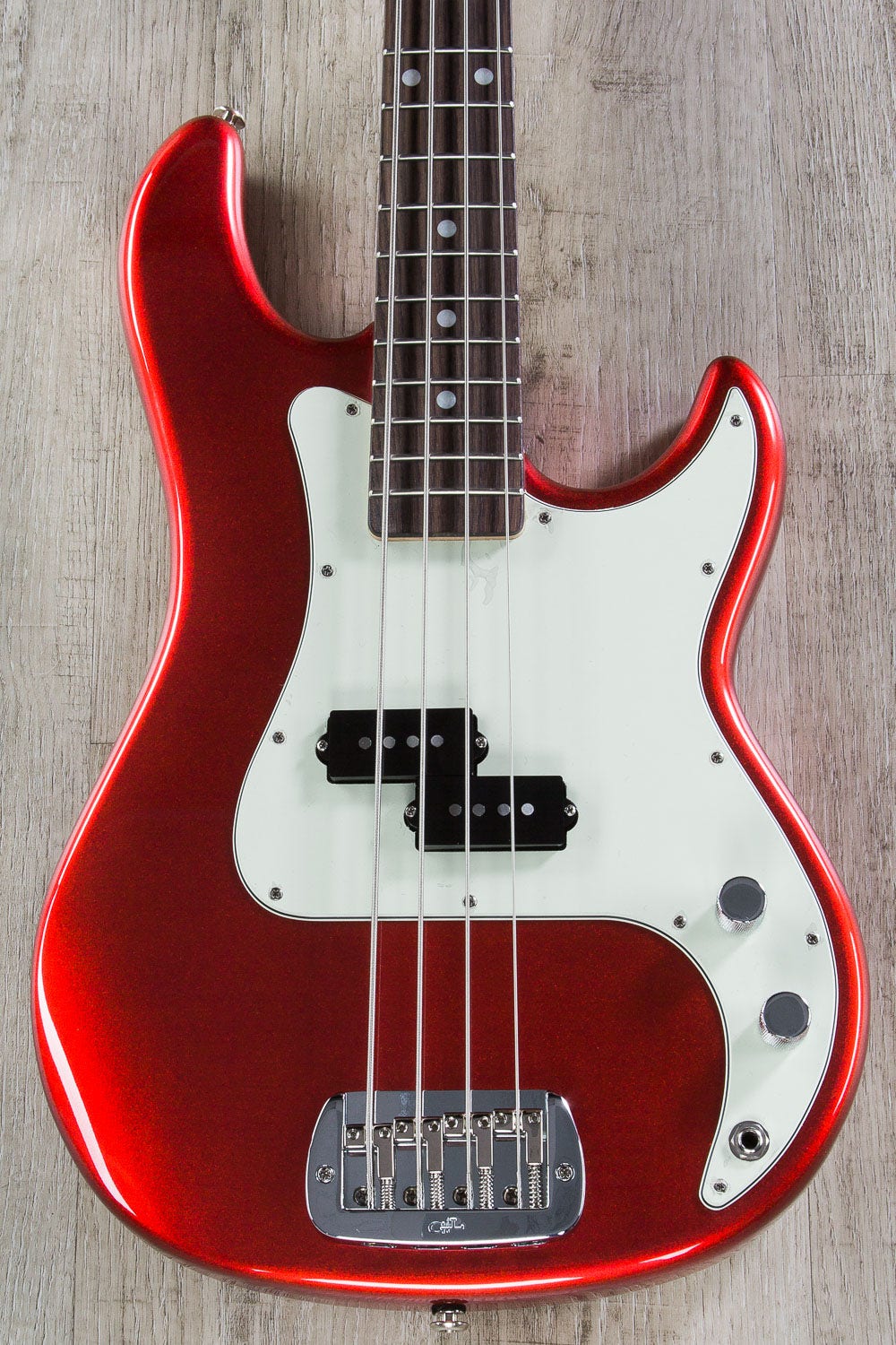 G&L USA LB-100 Bass, Candy Apple Red, Matching Headstock, Rosewood  Fretboard, Under 9 lbs.