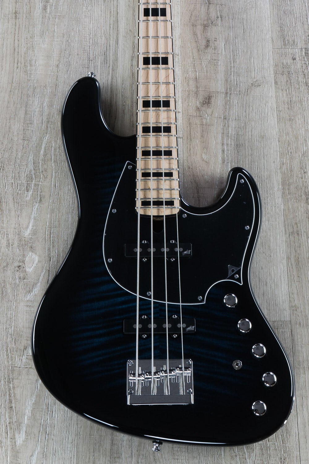 Mayones Jabba Classic 4 Bass, Blue Burst, Flame Maple Top, Aguilar Pickups