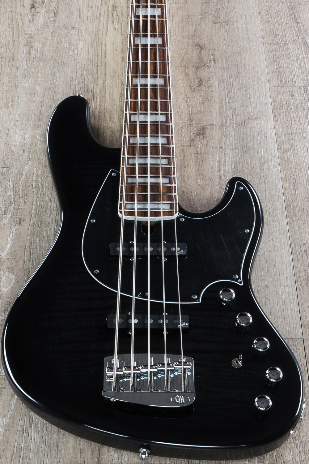 Mayones Jabba Classic 5 Bass Black Burst Flame Maple Top Pau