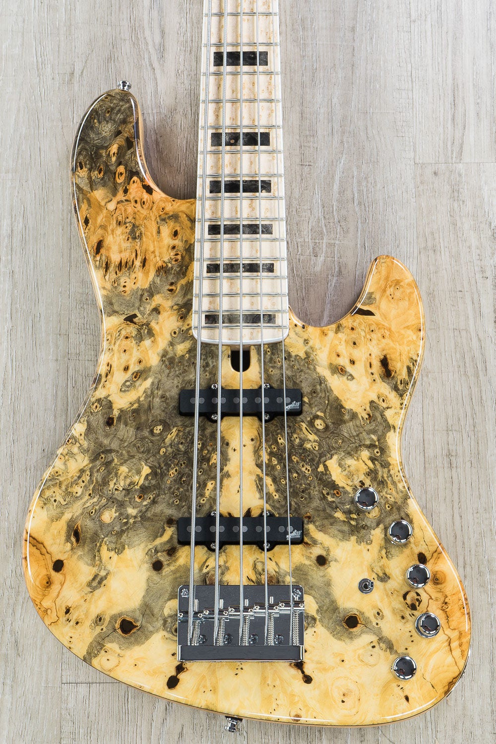 Mayones Jabba Custom BB 5 5-String Bass, Buckeye Burl Top, Aguilar Pickups