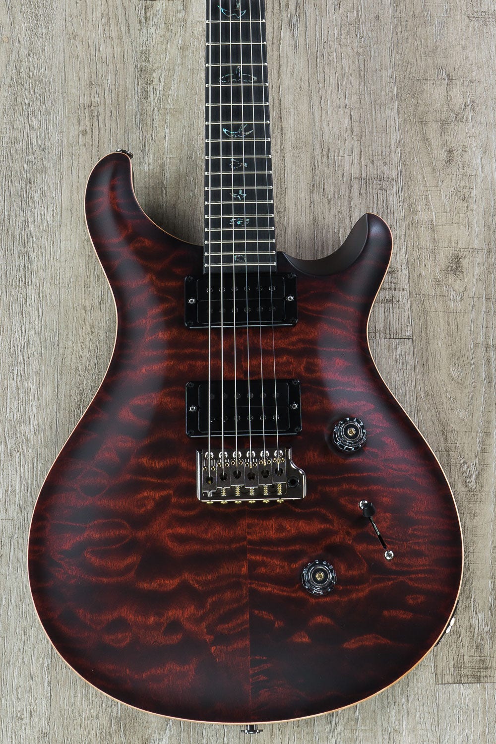 PRS Paul Reed Smith Wood Library Custom 24 Guitar, Ebony